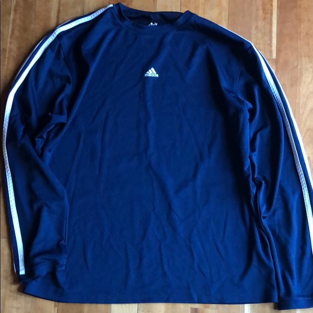 Men’s Adidas long sleeve shirt size large - Navy